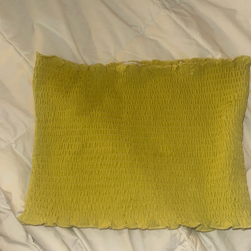 Lime green tube top